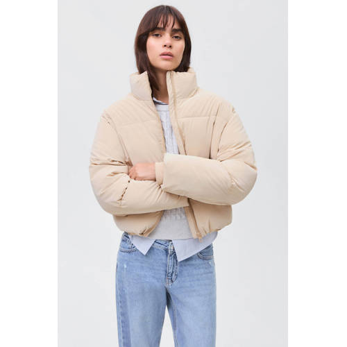 MANGO TEEN gewatteerde jas beige afbeelding