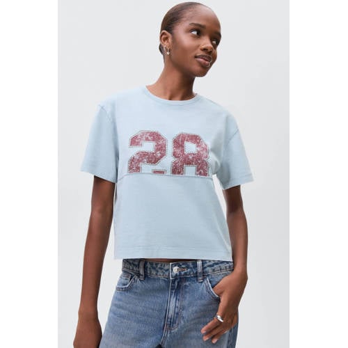 MANGO TEEN T-shirt lichtblauw afbeelding