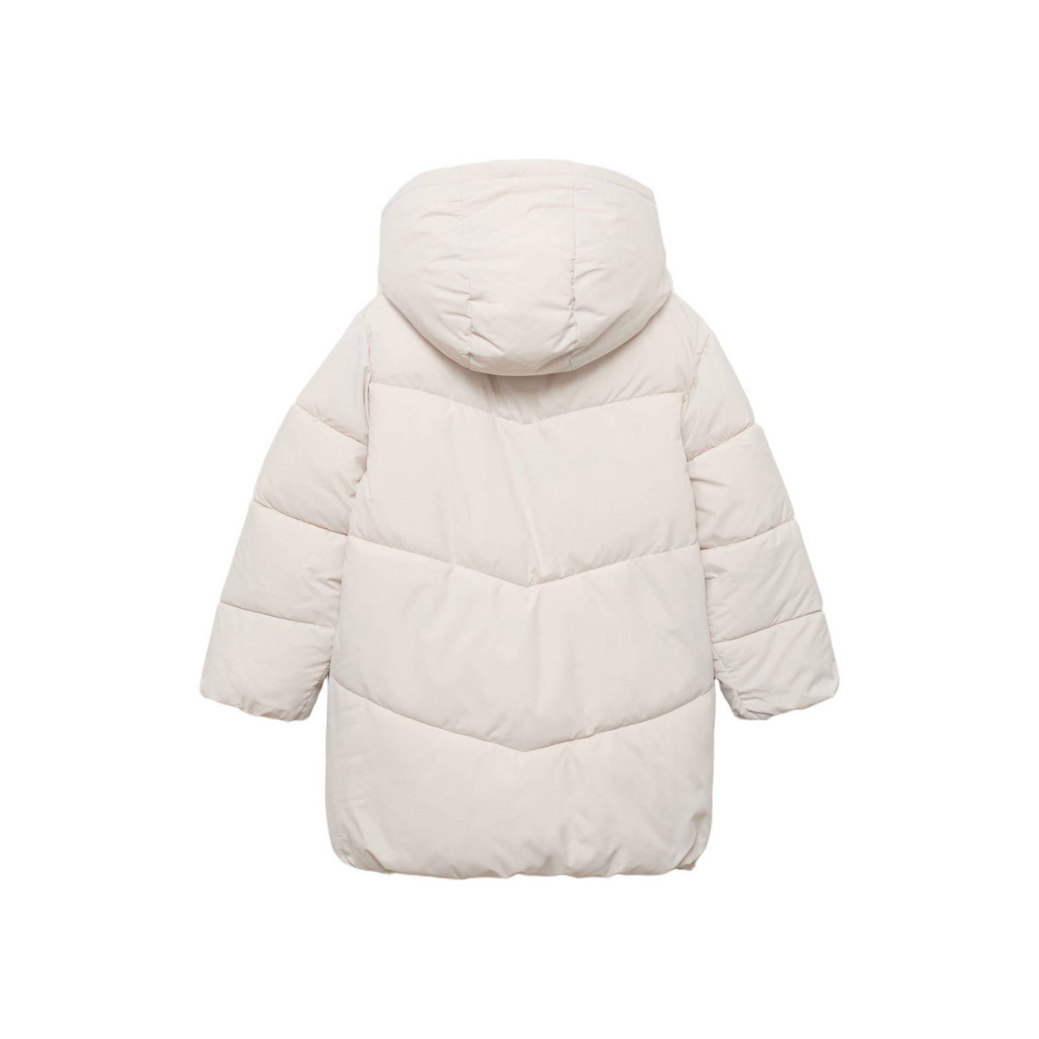 Mango Kids gewatteerde jas naturel wit