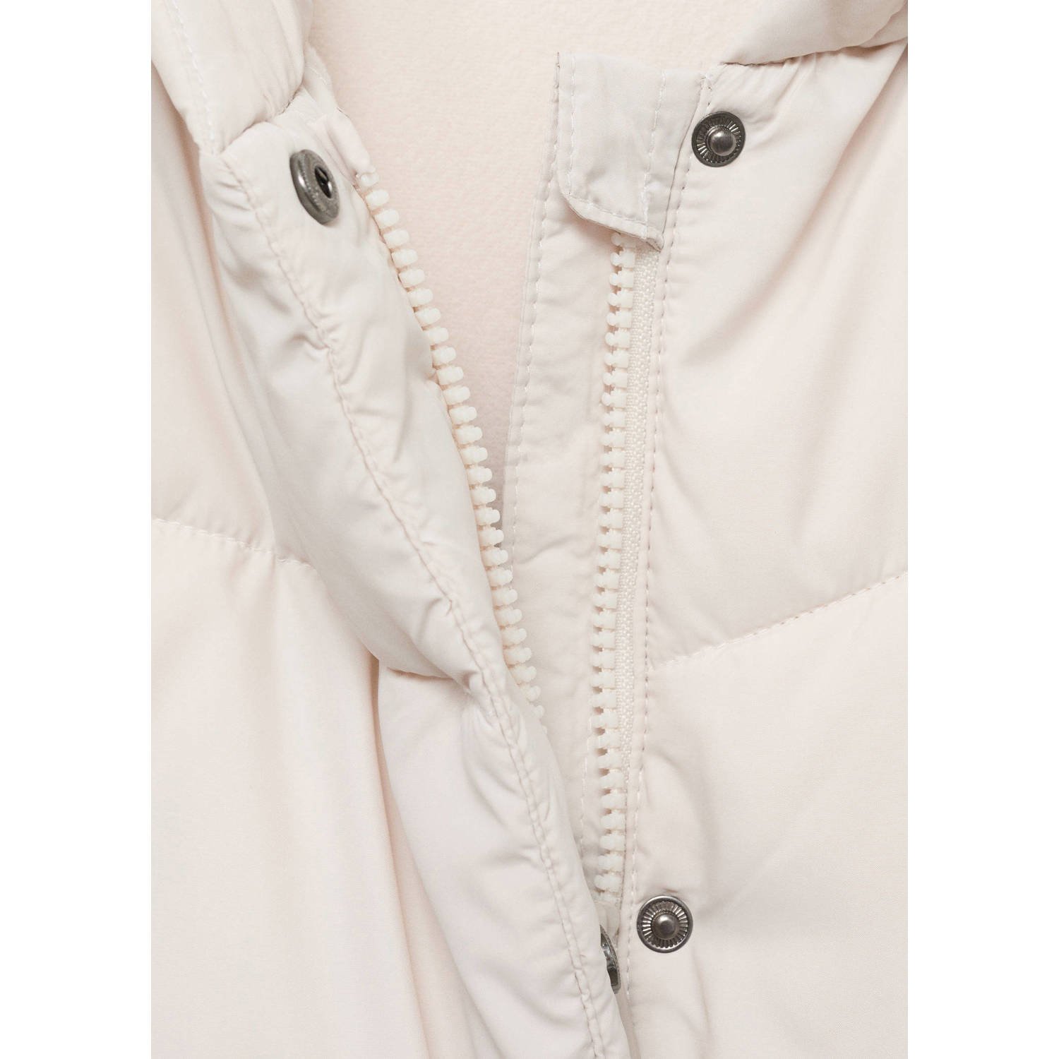 Mango Kids gewatteerde jas naturel wit