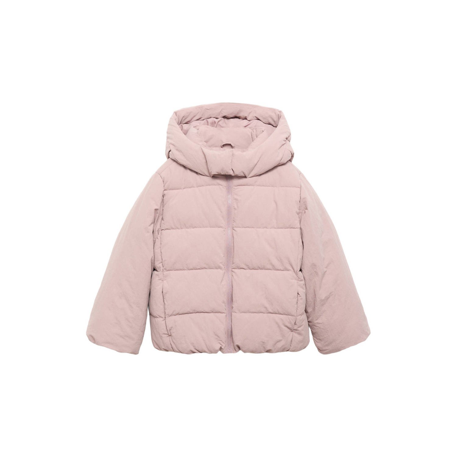 Mango Kids gewatteerde jas roze