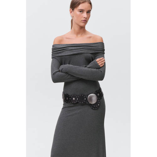 MANGO TEEN maxi jurk grijs afbeelding