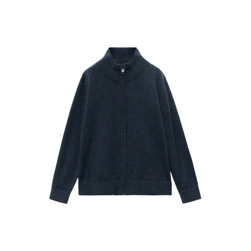 Mango Kids vest marine fijn gebreid afbeelding