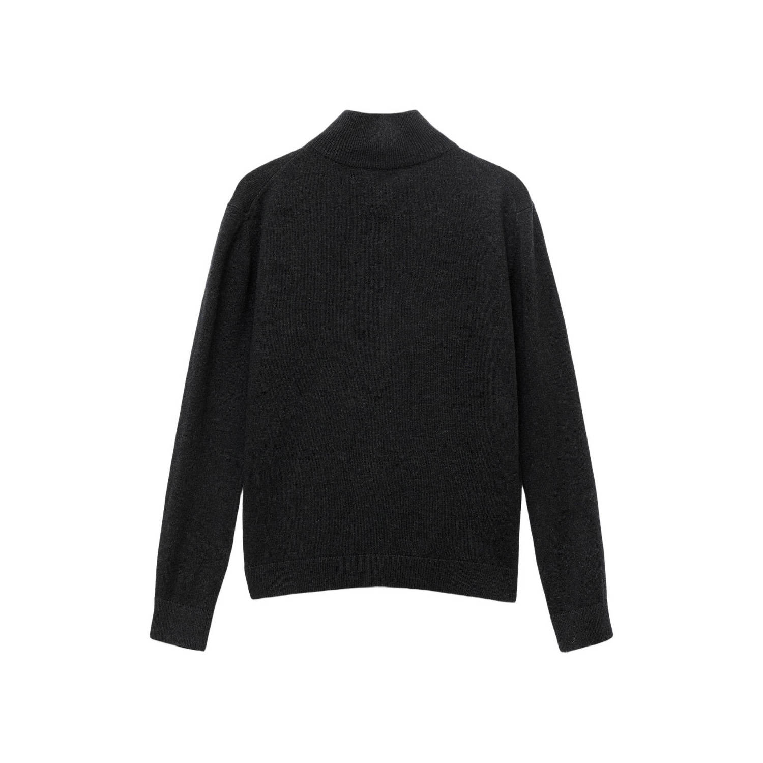 Mango Kids cardigan antraciet gebreid