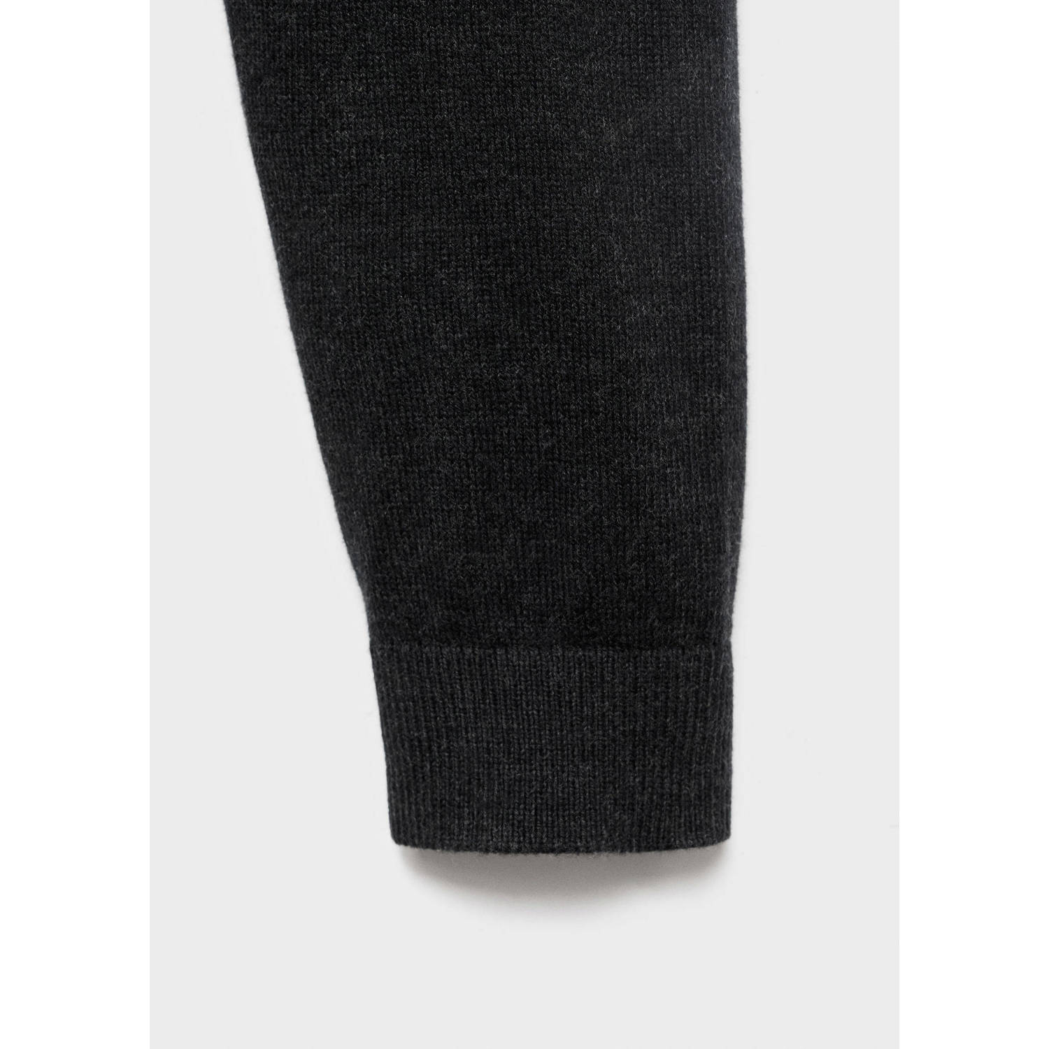 Mango Kids cardigan antraciet gebreid