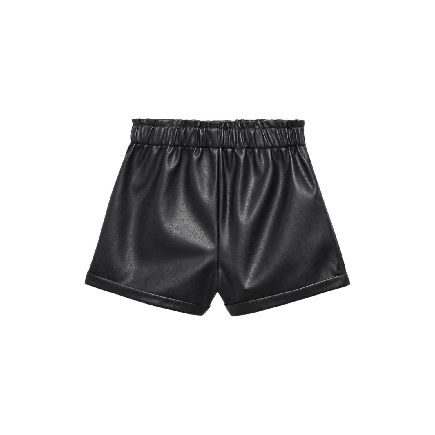 Mango Kids imitatieleren casual short zwart