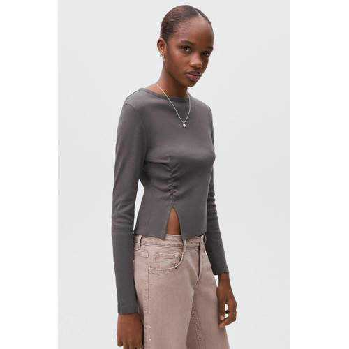MANGO TEEN longsleeve antraciet afbeelding