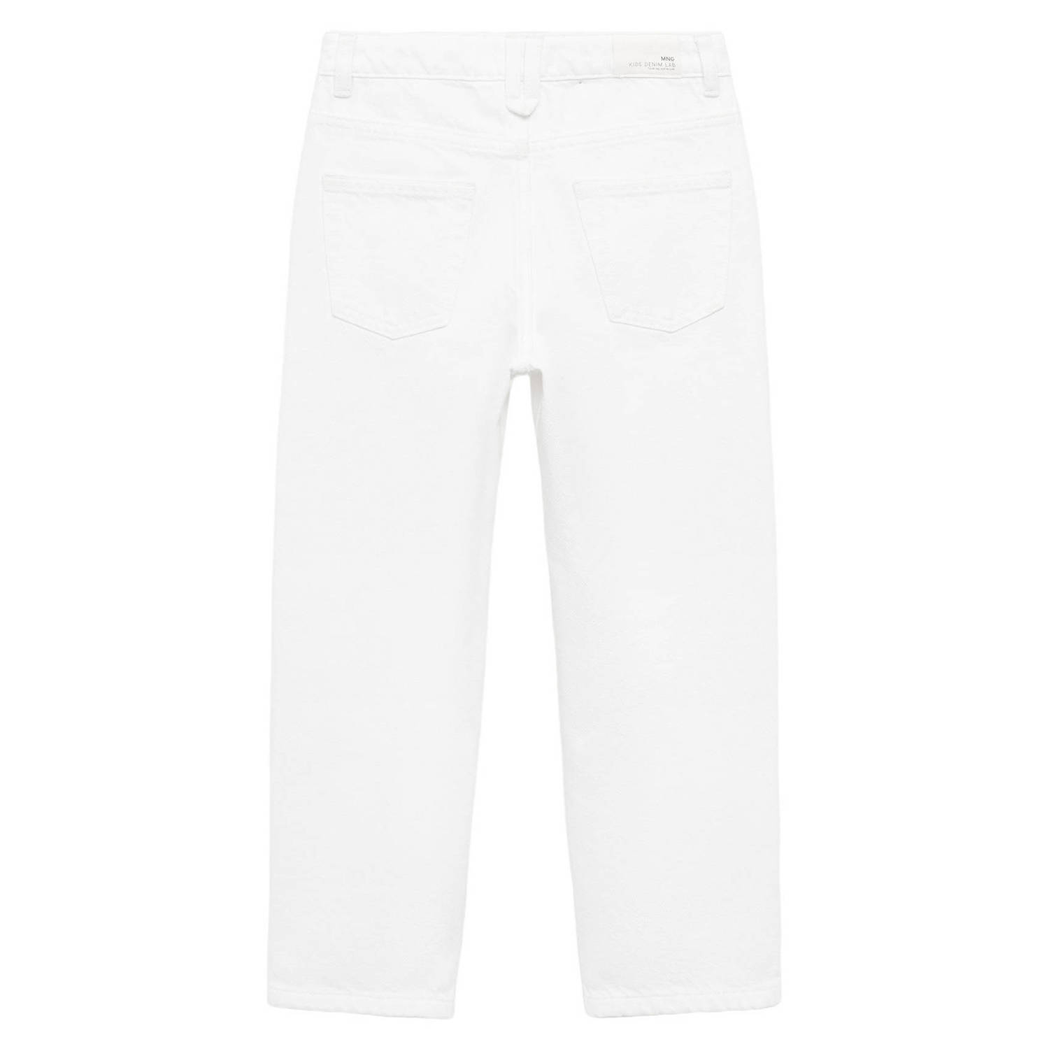 Mango Kids straight leg jeans wit