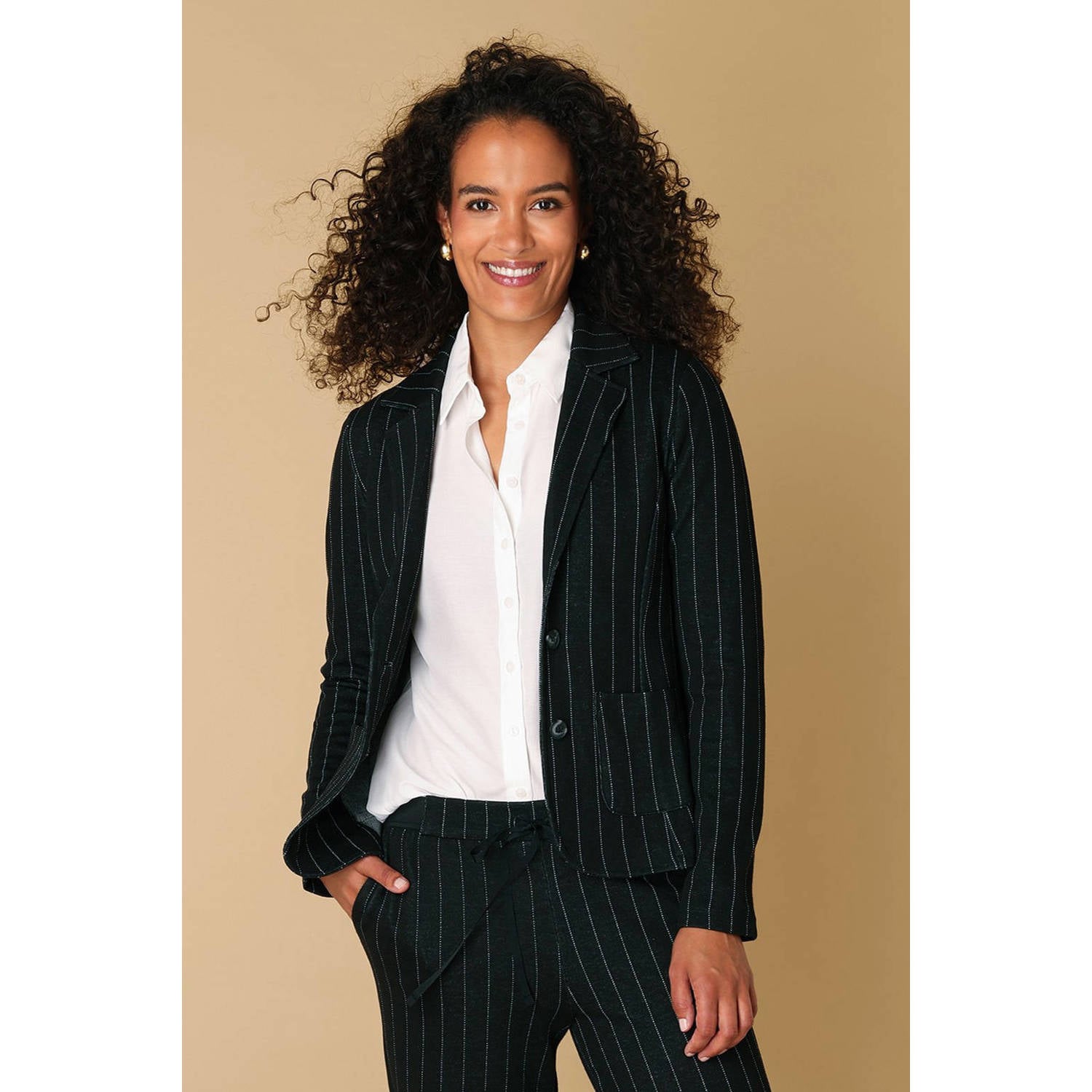 Ivy Beau regular blazer zwart