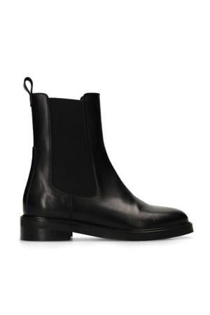leren chelsea boots zwart