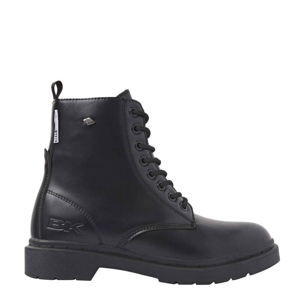 Zwarte dames British Knights Blake veterboots van imitatieleer
