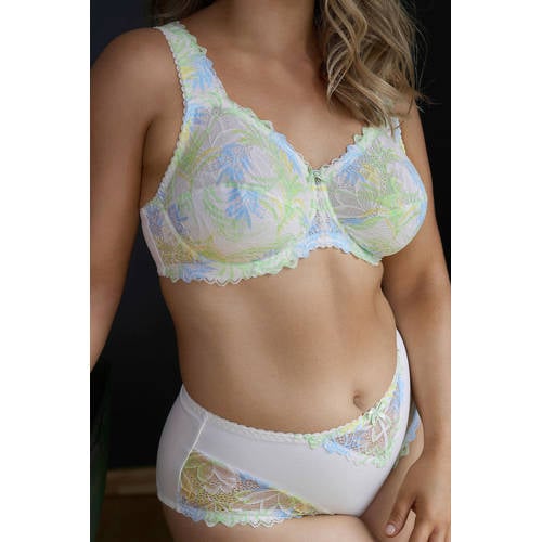 Plaisir niet-voorgevormde beugelbh Beate wit/blauw/groen afbeelding