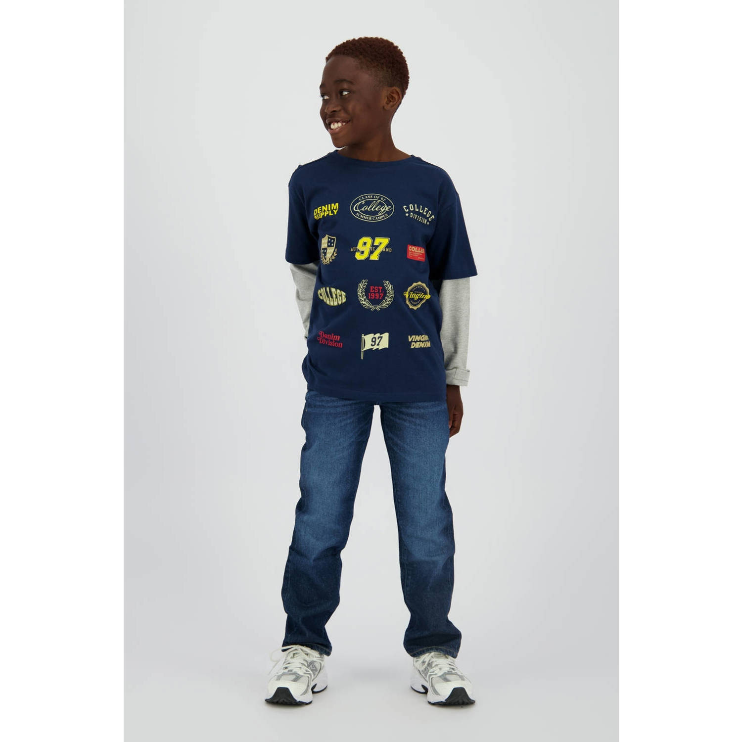 Vingino waist regular fit jeans dark blue denim