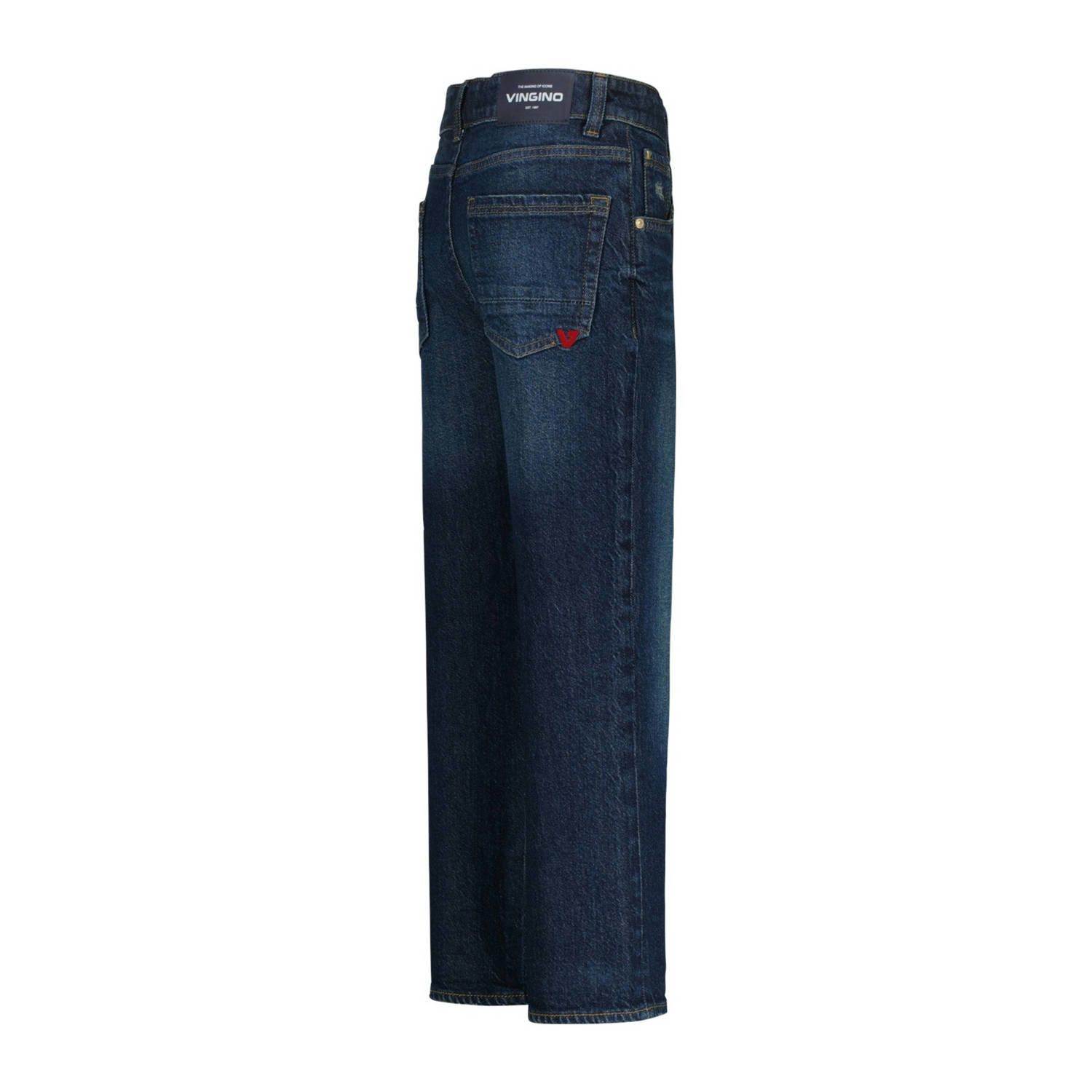 Vingino relaxed  waist regular fit jeans dark blue denim