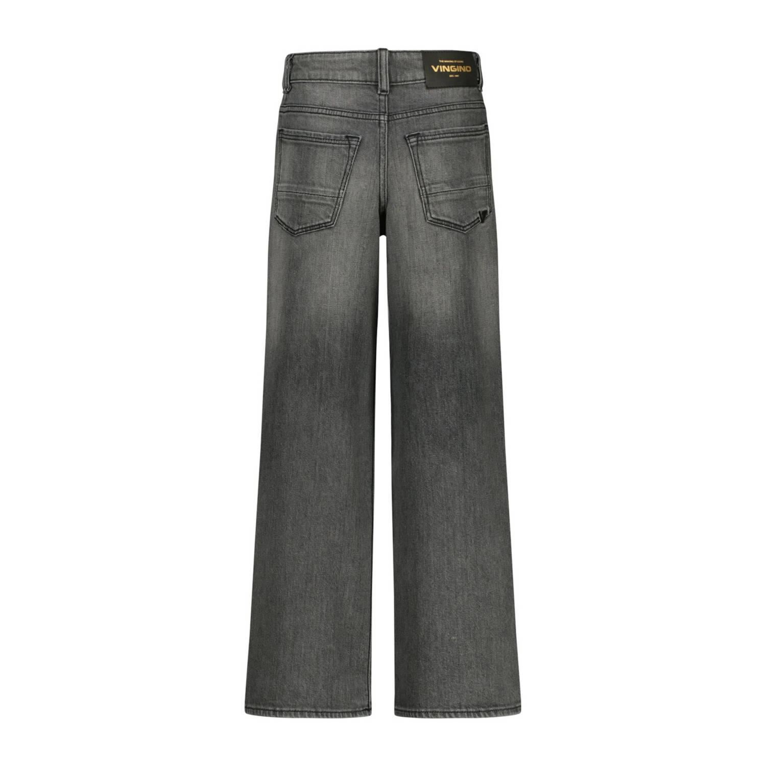 Vingino high waist wide leg jeans grey denim