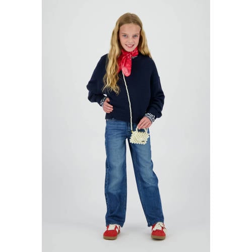 Vingino high waist wide leg jeans dark blue denim afbeelding