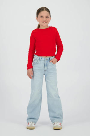high waist wide leg jeans light blue denim