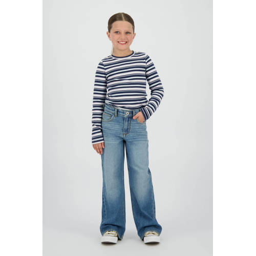 Vingino high waist wide leg jeans medium blue denim afbeelding