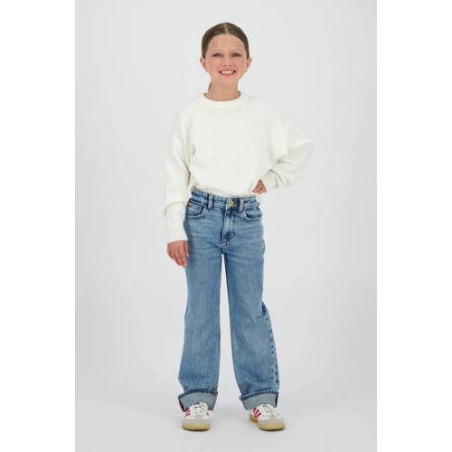 Vingino high waist wide leg jeans medium blue denim afbeelding