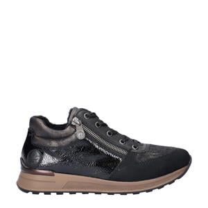 gevoerde lak sneakers zwart
