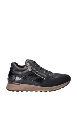 gevoerde lak sneakers zwart