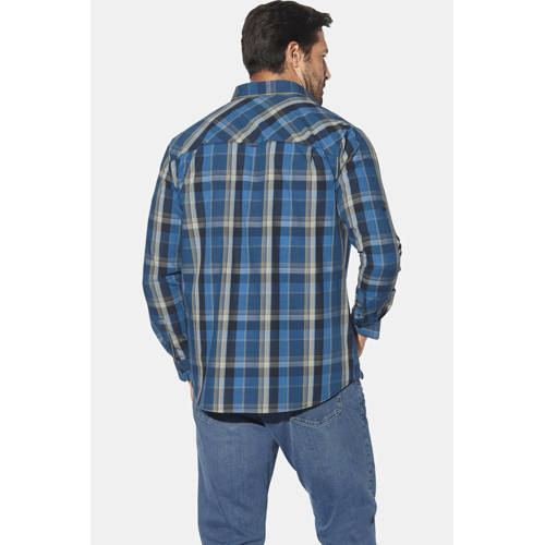 Jan Vanderstorm casual overhemd JORVAR Plus Size donkerblauw afbeelding