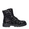 Nelson Kids suède veterboots met panterprint zwart
