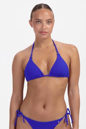 voorgevormde triangel bikinitop blauw