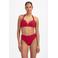Beachlife voorgevormde halter bikinitop met textuur rood