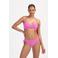 Beachlife voorgevormde strapless bandeau bikinitop met lurex roze