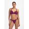 Beachlife voorgevormde halter bikinitop met textuur donkerpaars