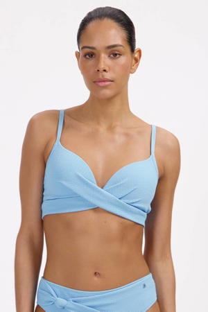 voorgevormde beugel bikinitop lichtblauw