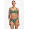 Beachlife niet-voorgevormde halter bikinitop met lurex en textuur groen