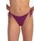 Beachlife strik bikinibroekje met textuur donkerpaars