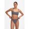 Beachlife brazilian bikinibroekje met textuur blauw/bruin