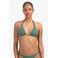 Beachlife voorgevormde triangel bikinitop met lurex en textuur groen