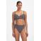 Beachlife high waist bikinibroekje met textuur blauw/bruin