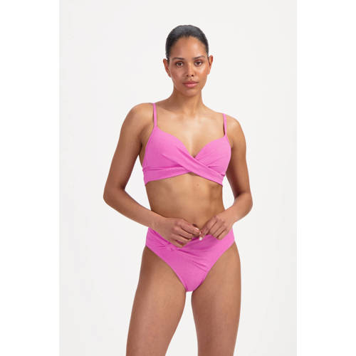 Beachlife voorgevormde beugel bikinitop met lurex roze afbeelding
