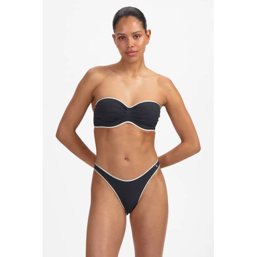 Beachlife high leg bikinibroekje zwart/ecru afbeelding