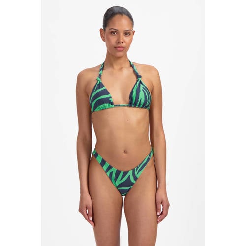 Beachlife high leg bikinibroekje groen/donkerblauw afbeelding