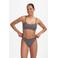 Beachlife voorgevormde crop bikinitop met textuur blauw/bruin