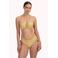 Cyell voorgevormde strapless bandeau bikinitop Golden Hour met lurex goud