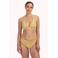Cyell voorgevormde triangel bikinitop Golden Hour met lurex goud