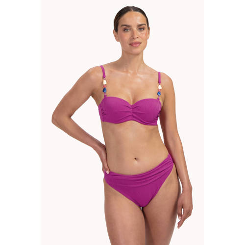 Cyell voorgevormde strapless bandeau bikinitop fuchsia afbeelding