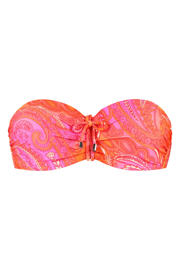 thumbnail: Cyell voorgevormde strapless bandeau bikini roze/oranje