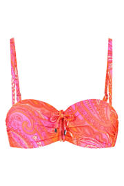 thumbnail: Cyell voorgevormde strapless bandeau bikini roze/oranje