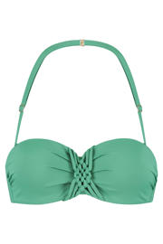thumbnail: Cyell voorgevormde strapless bandeau bikinitop Green Oasis groen