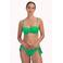 Cyell voorgevormde strapless bandeau bikinitop met lurex groen