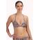 Cyell voorgevormde triangel bikinitop zwart/ecru/roze