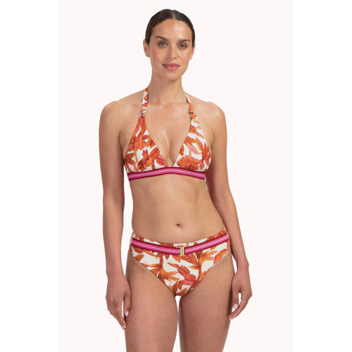 Cyell high waist bikinibroekje wit/lichtbruin afbeelding